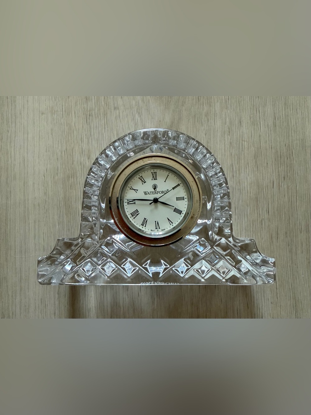 Vintage Waterford Crystal Lismore Desk Clock New Battery